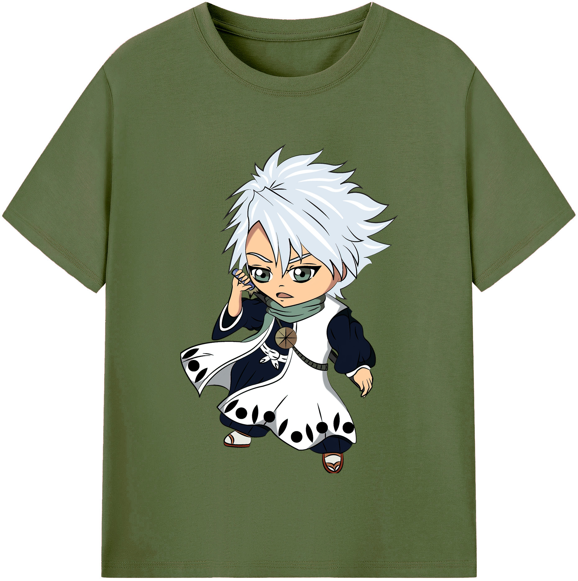 （画像用） ブリーチ 日番谷冬獅郎（ひつがや とうしろう） BLEACH Hitsugaya Toushirou 綿100％半袖Tシャツ（フロントプリント）